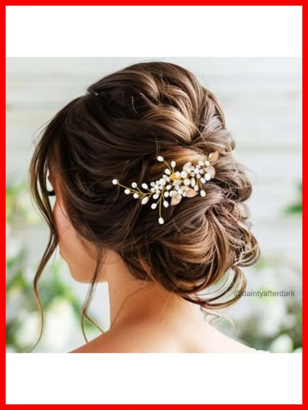 Bridal Pearl Leaf Hair Vine Headpiece Wedding Hair Accessory Rhinestone